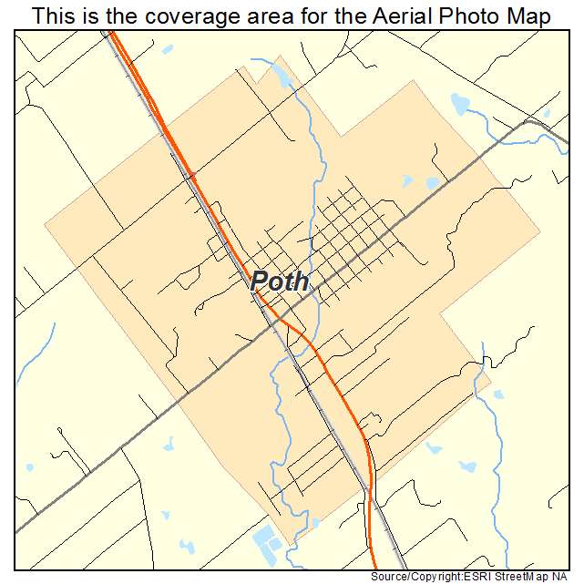 Poth, TX location map 
