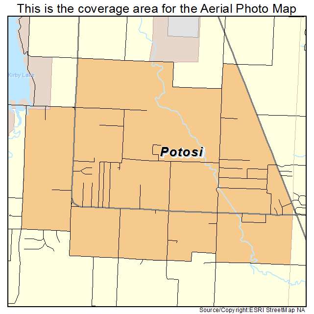 Potosi, TX location map 
