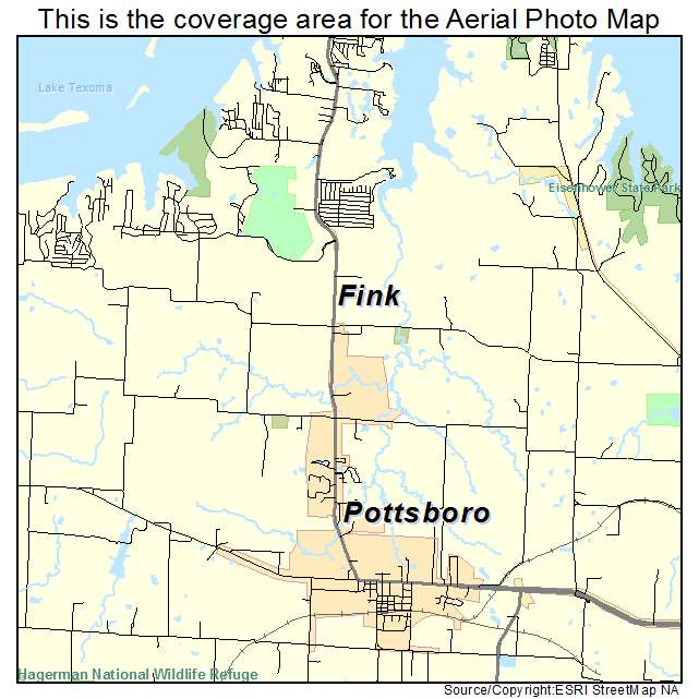 Pottsboro, TX location map 