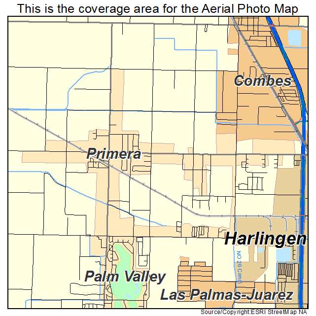 Primera, TX location map 