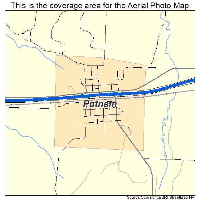Putnam, TX location map 