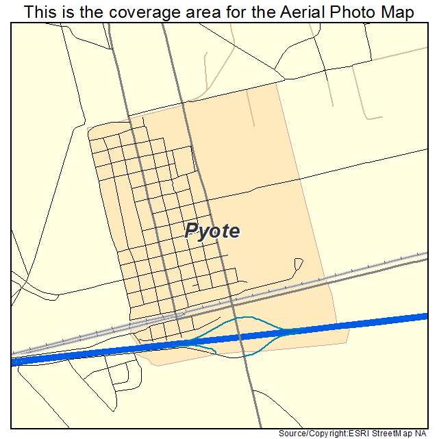 Pyote, TX location map 