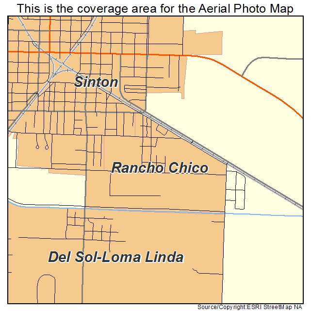 Rancho Chico, TX location map 