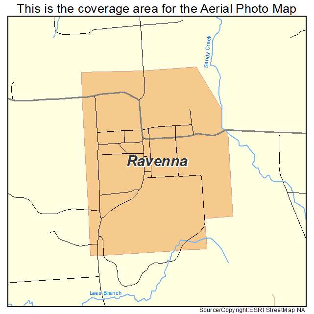 Ravenna, TX location map 