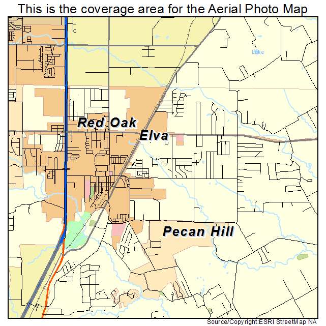 Red Oak, TX location map 
