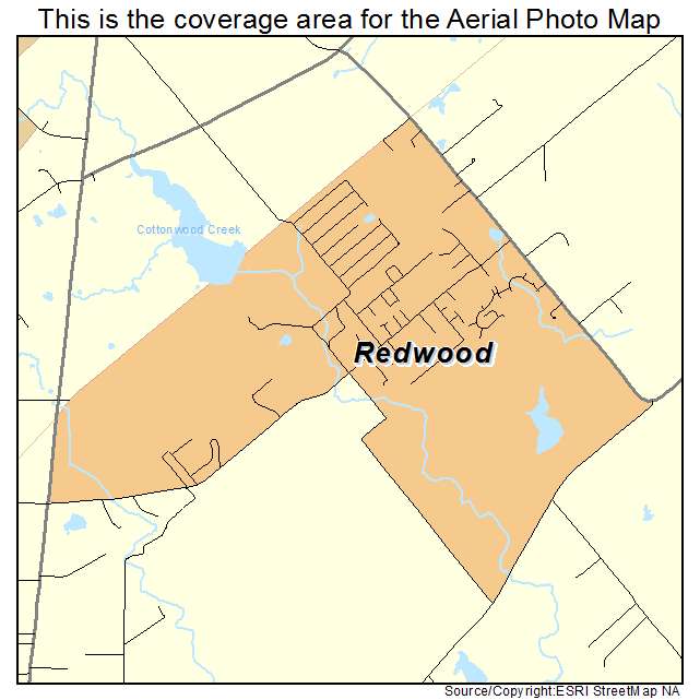 Redwood, TX location map 