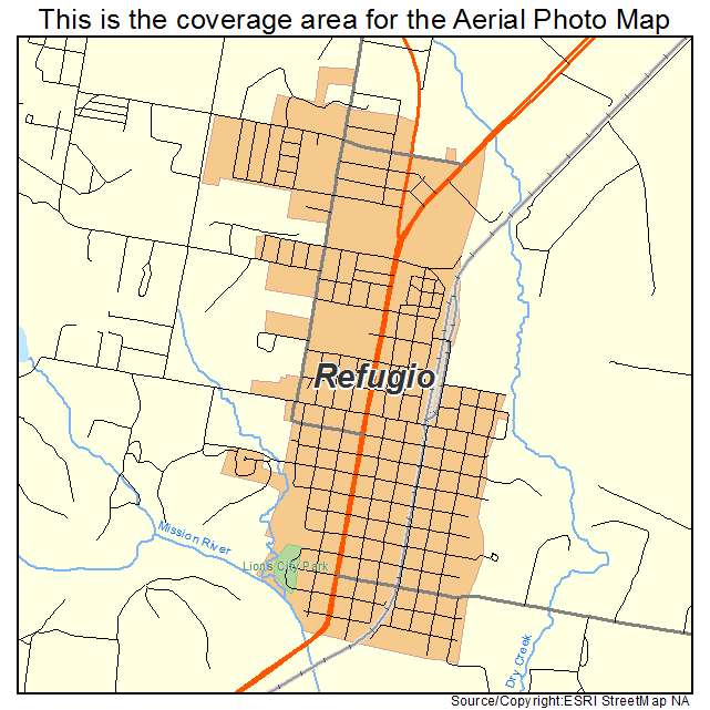 Refugio, TX location map 