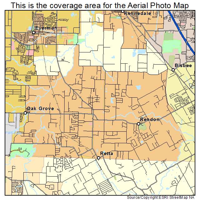 Rendon, TX location map 