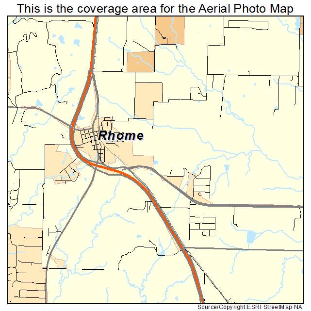 Rhome, TX location map 