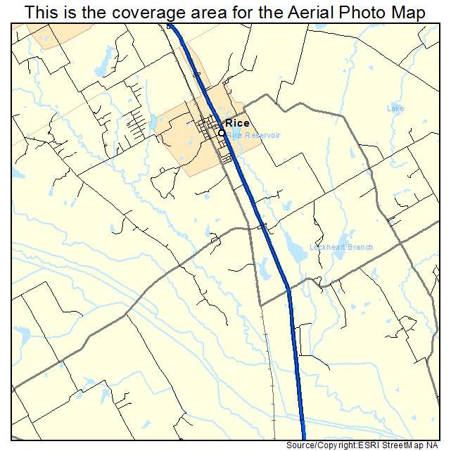 Rice, TX location map 