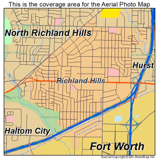 Richland Hills, TX location map 