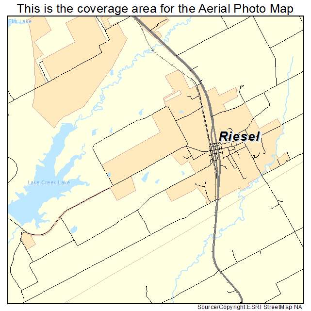 Riesel, TX location map 