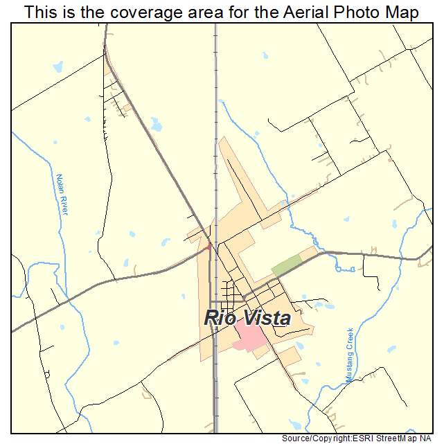 Rio Vista, TX location map 