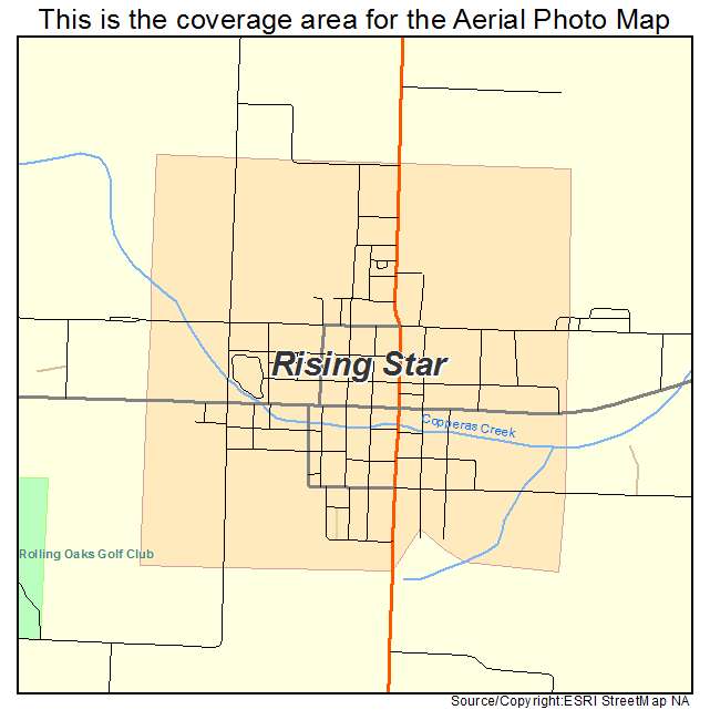 Rising Star, TX location map 