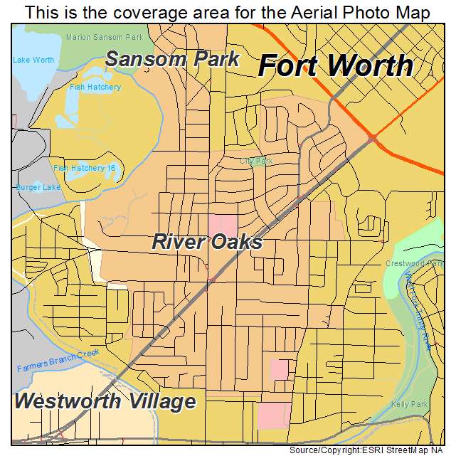 River Oaks, TX location map 