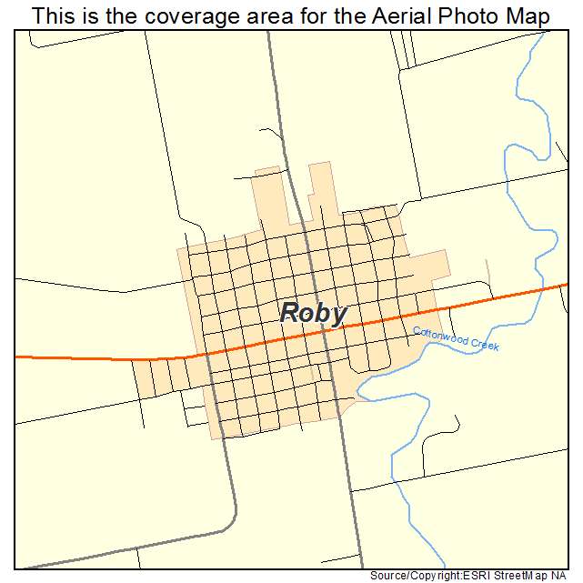 Roby, TX location map 