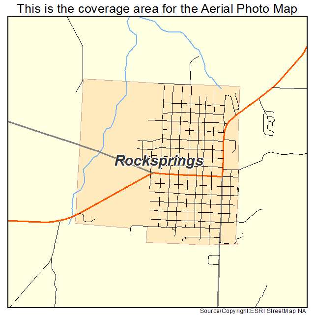 Rocksprings, TX location map 