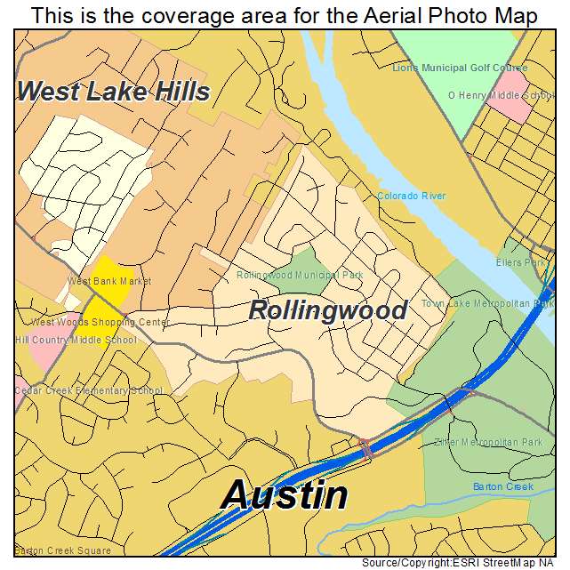 Rollingwood, TX location map 