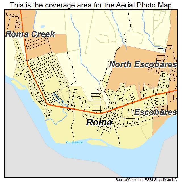 Roma, TX location map 