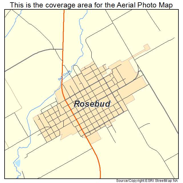 Rosebud, TX location map 