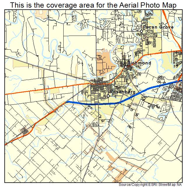 Rosenberg, TX location map 