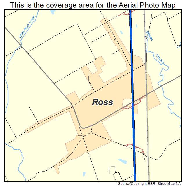 Ross, TX location map 