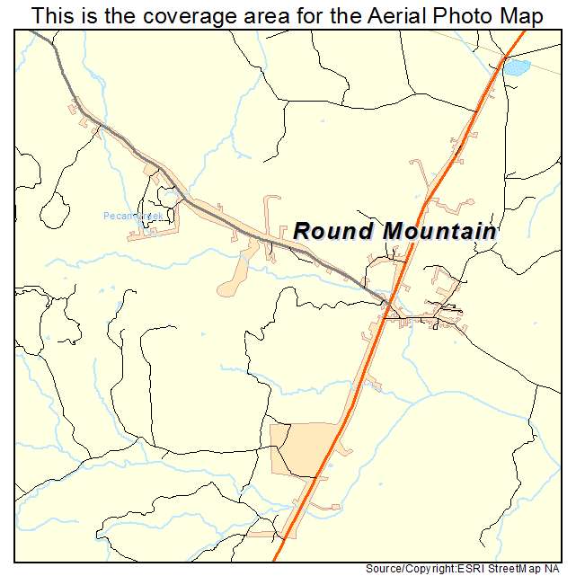 Round Mountain, TX location map 
