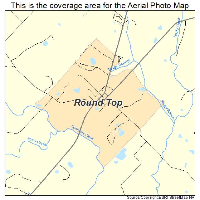 Round Top, TX location map 
