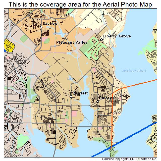 Rowlett, TX location map 