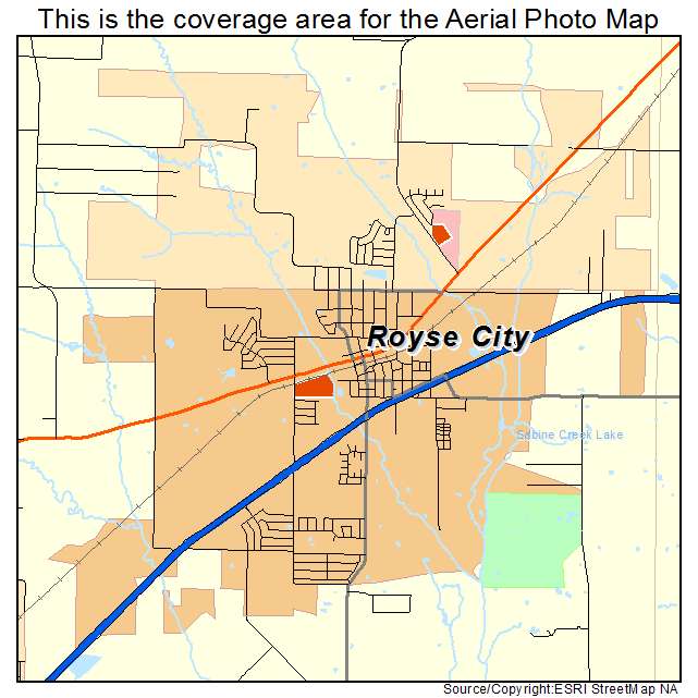 Royse City, TX location map 