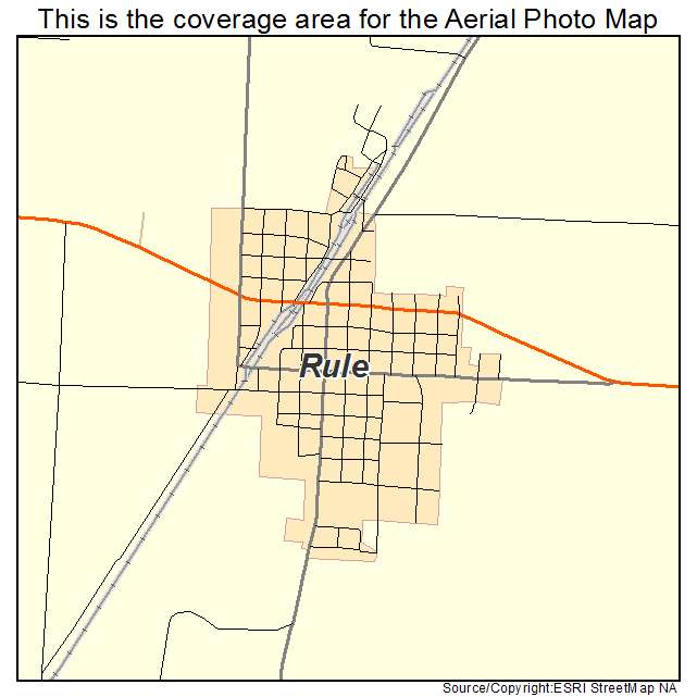 Rule, TX location map 