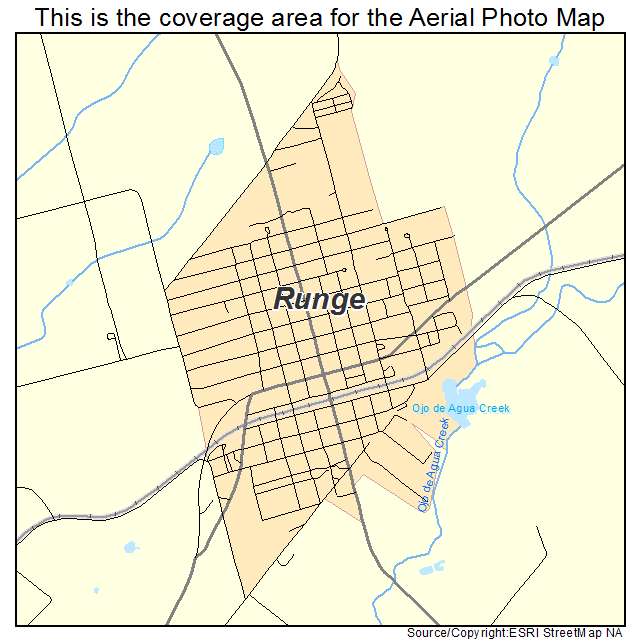 Runge, TX location map 
