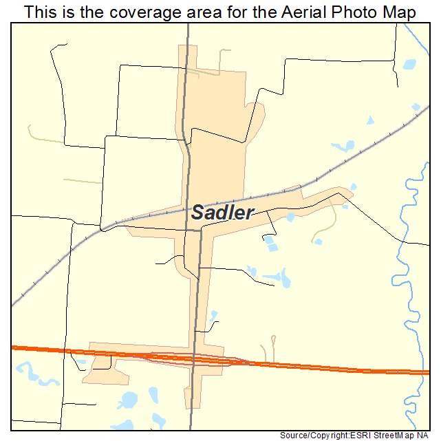 Sadler, TX location map 