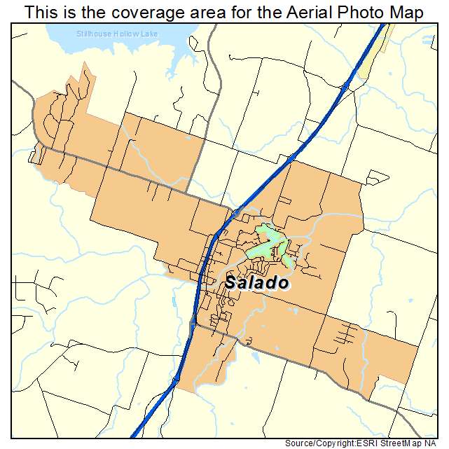 Salado, TX location map 