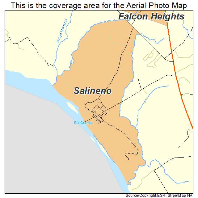 Salineno, TX location map 