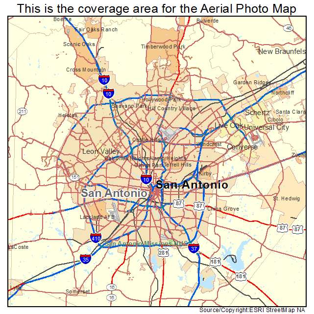San Antonio, TX location map 