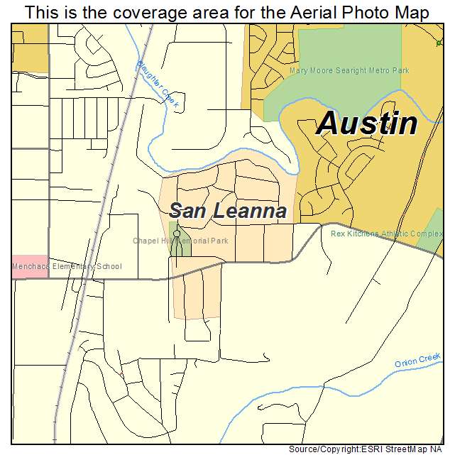 San Leanna, TX location map 