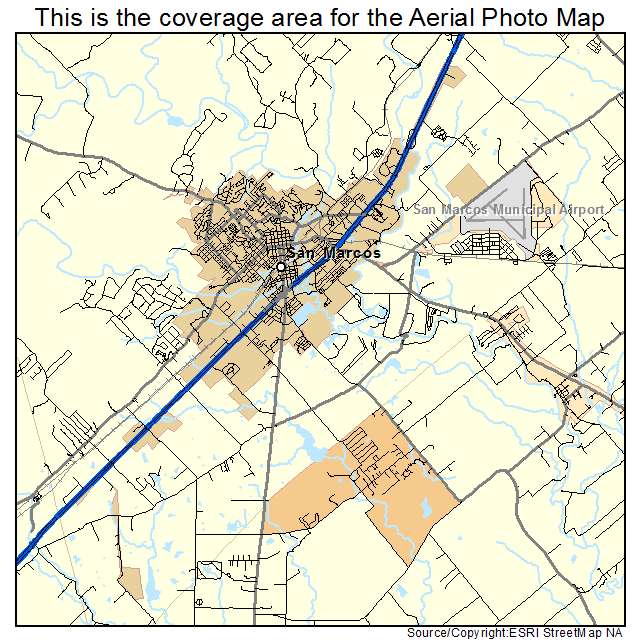 San Marcos, TX location map 