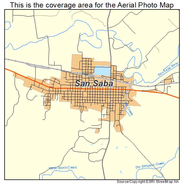 San Saba, TX location map 