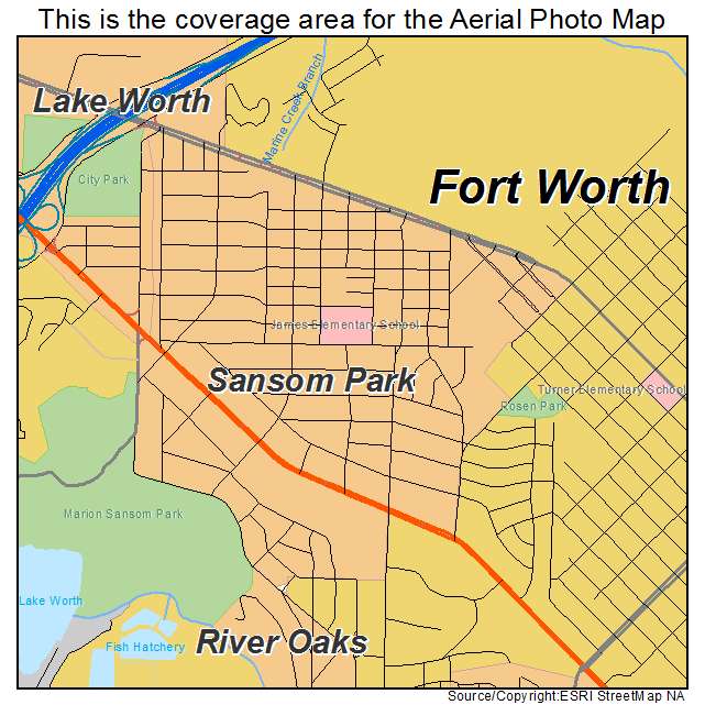Sansom Park, TX location map 