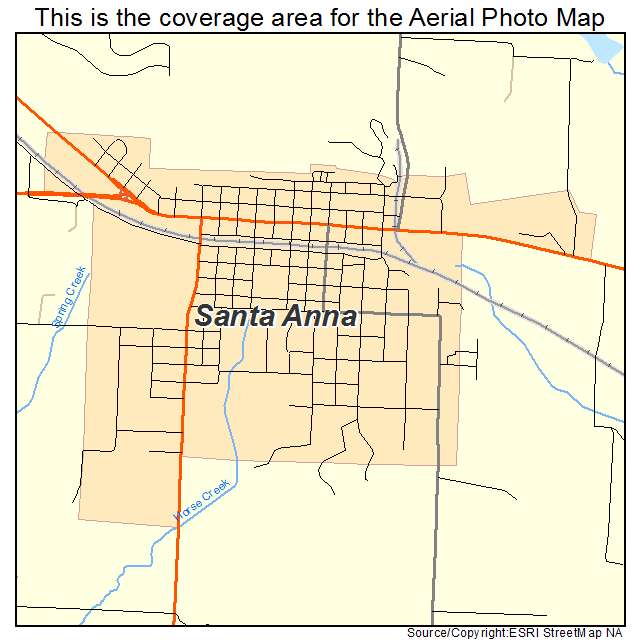 Santa Anna, TX location map 
