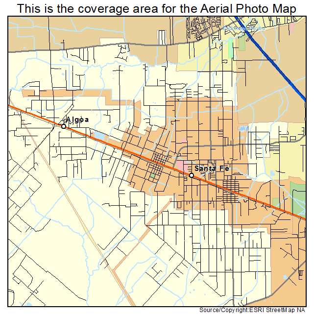 Santa Fe, TX location map 