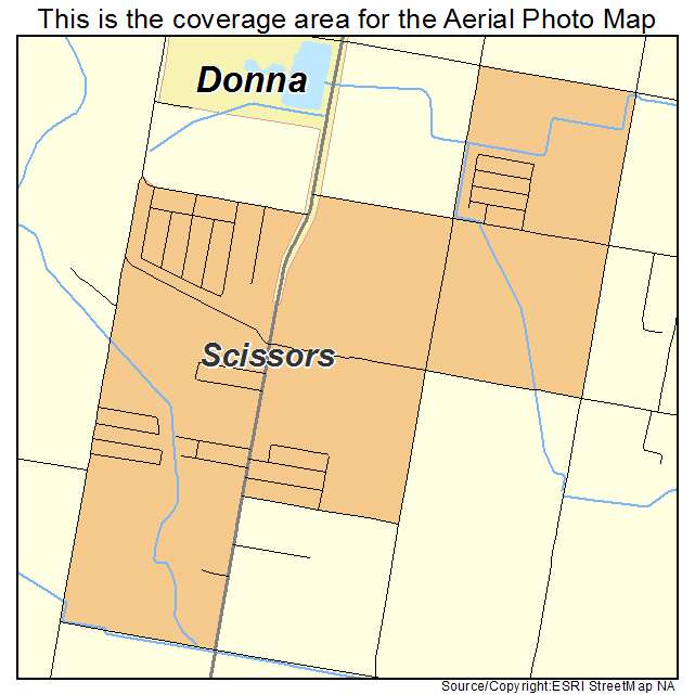 Scissors, TX location map 