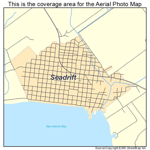 Seadrift, TX location map 