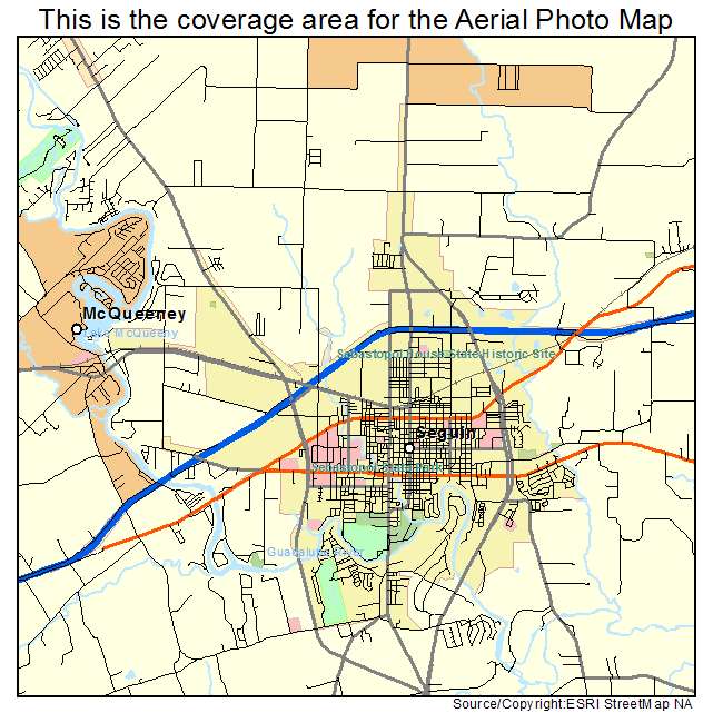 Seguin, TX location map 