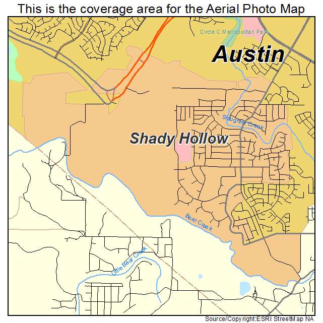 Shady Hollow, TX location map 