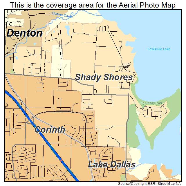 Shady Shores, TX location map 