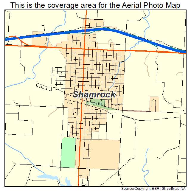 Shamrock, TX location map 
