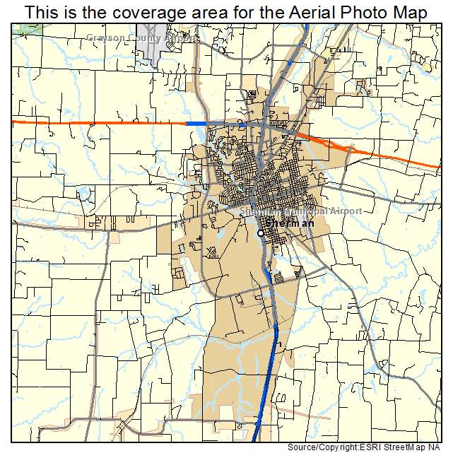 Sherman, TX location map 