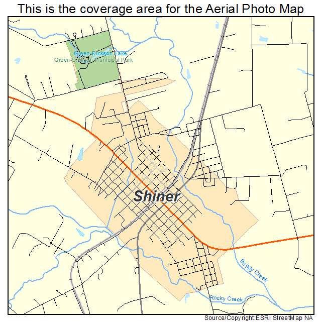 Shiner, TX location map 